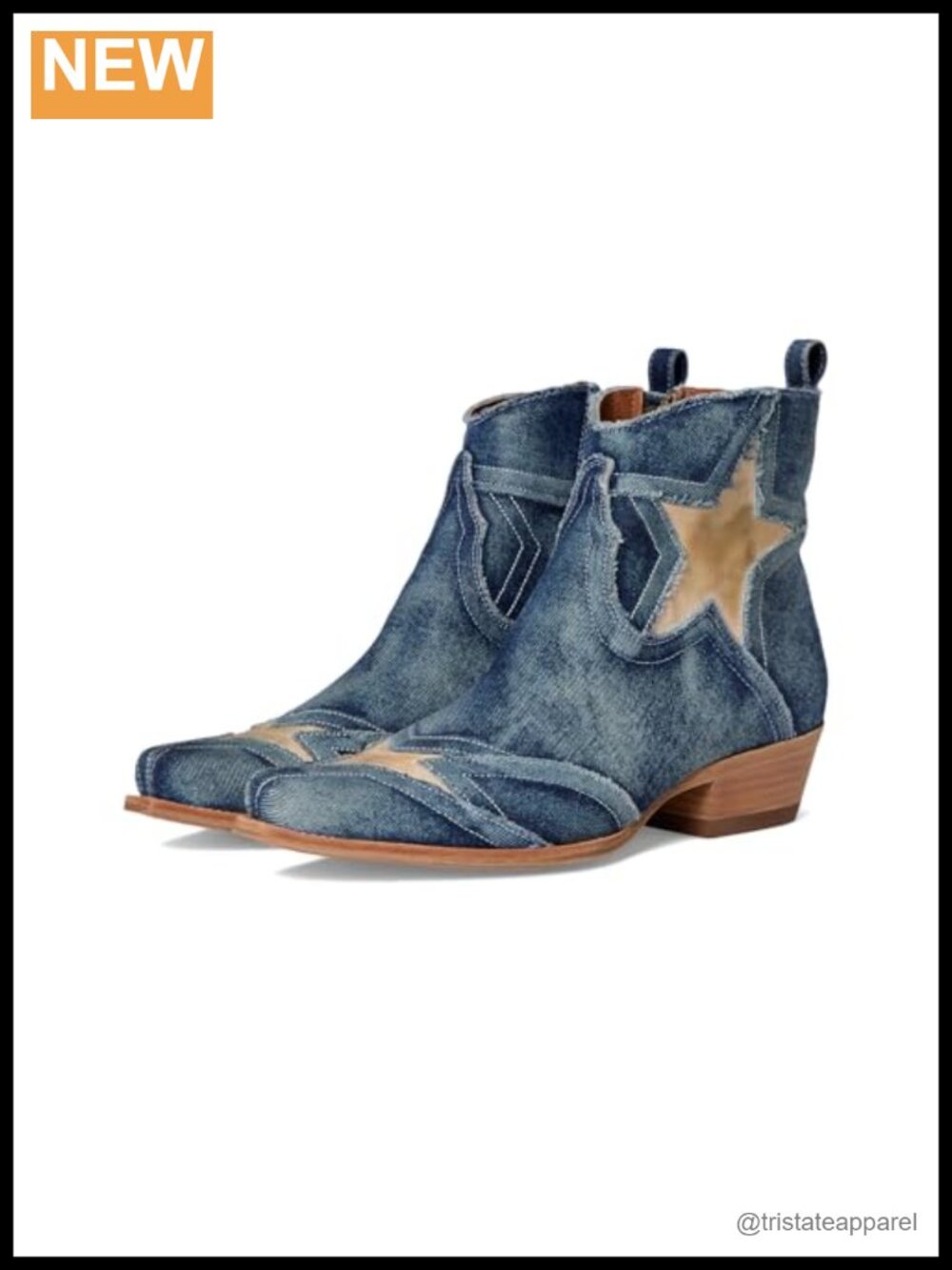 Dan Post Women's Leather Ankle Bootie Snip Toe Block Heel